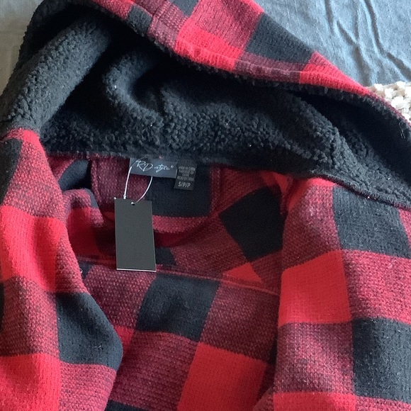 NWT Plaid Buffalo Check Button Down Coat - Picture 6 of 10